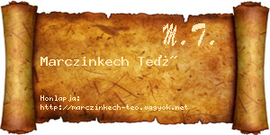 Marczinkech Teó névjegykártya